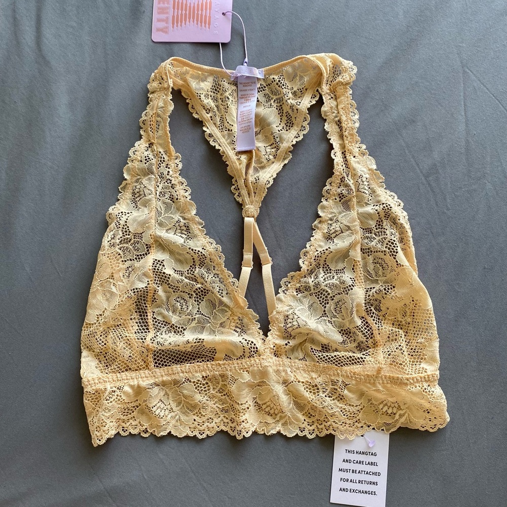 Savage X Fenty Lace Racerback Bralette, Medium